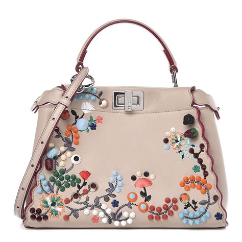 fendi 2way grey flower|fendi peekaboo.